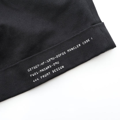 GENIUS 7 FRAGMENT HIROSHI FUJIWARA ショート パンツ コットン ブラック モンクレール
