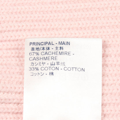 ロゴ刺繍 ニット スカート カシミヤ コットン ライトピンク ルイヴィトン