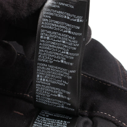 BALENCIAGA × adidas ダメージ加工 サイドライン バギー デニムパンツ コットン ブラック バレンシアガ