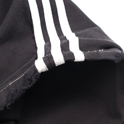 BALENCIAGA × adidas ダメージ加工 サイドライン バギー デニムパンツ コットン ブラック バレンシアガ