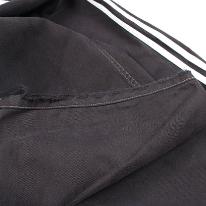 BALENCIAGA × adidas ダメージ加工 サイドライン バギー デニムパンツ コットン ブラック バレンシアガ