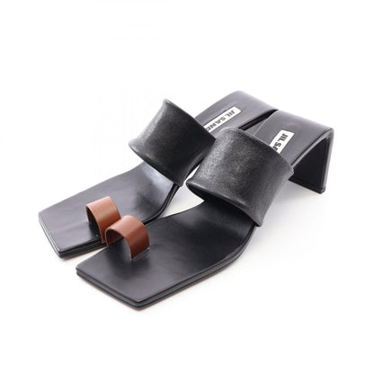 サンダル レザー ブラック ブラウン ジルサンダー シューズ JIL SANDER