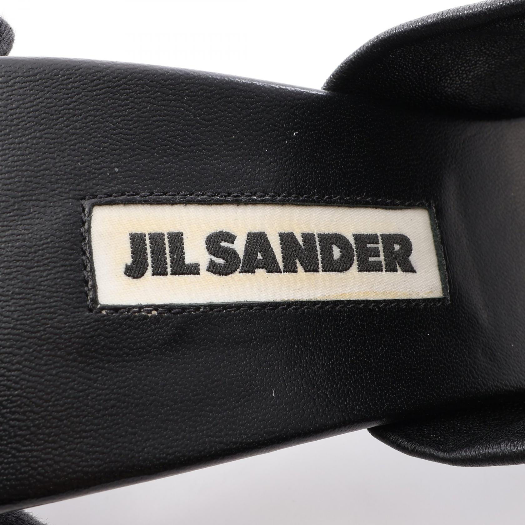 サンダル レザー ブラック ブラウン ジルサンダー シューズ JIL SANDER