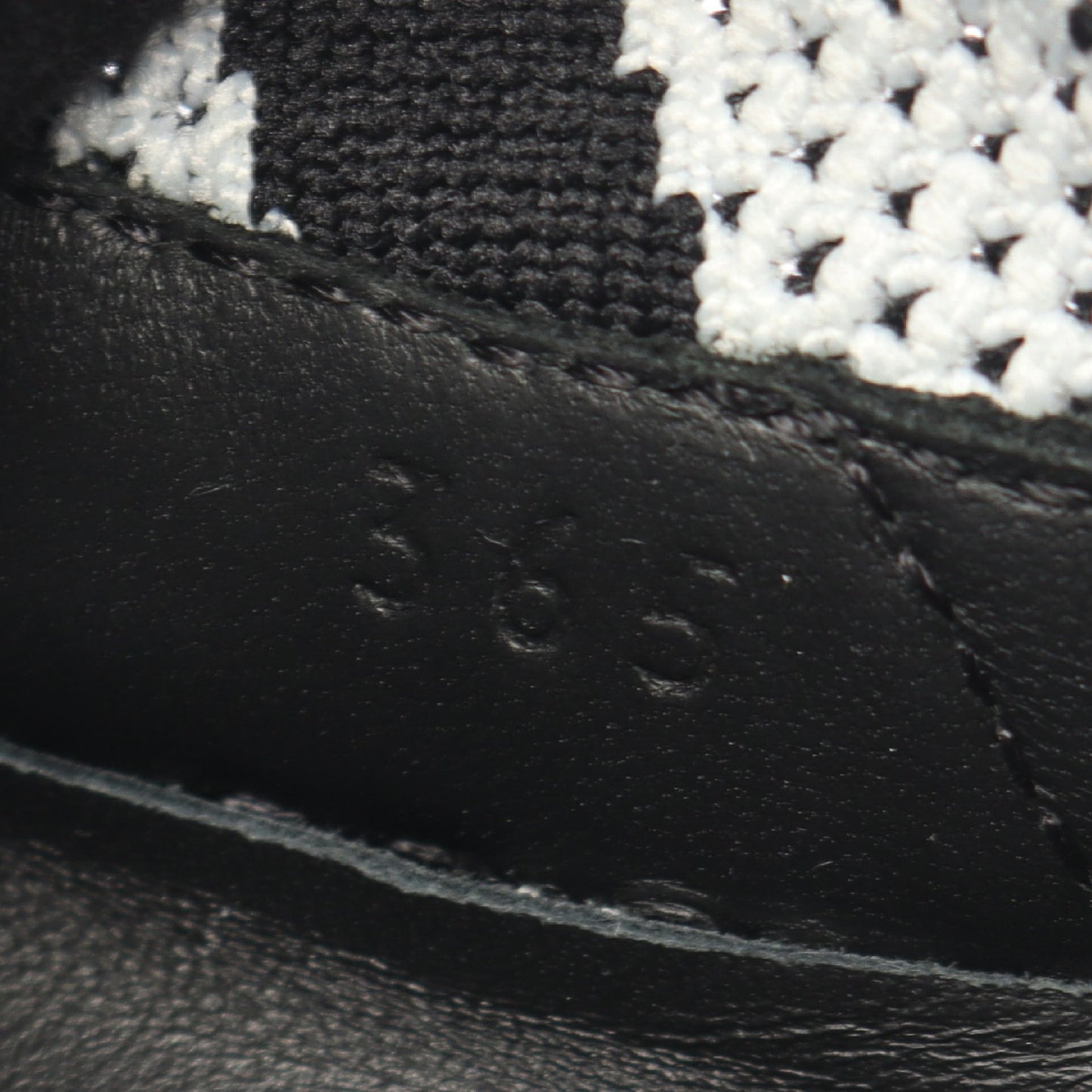 ディープ スニーカー ニットファブリック レザー ブラック エルメス