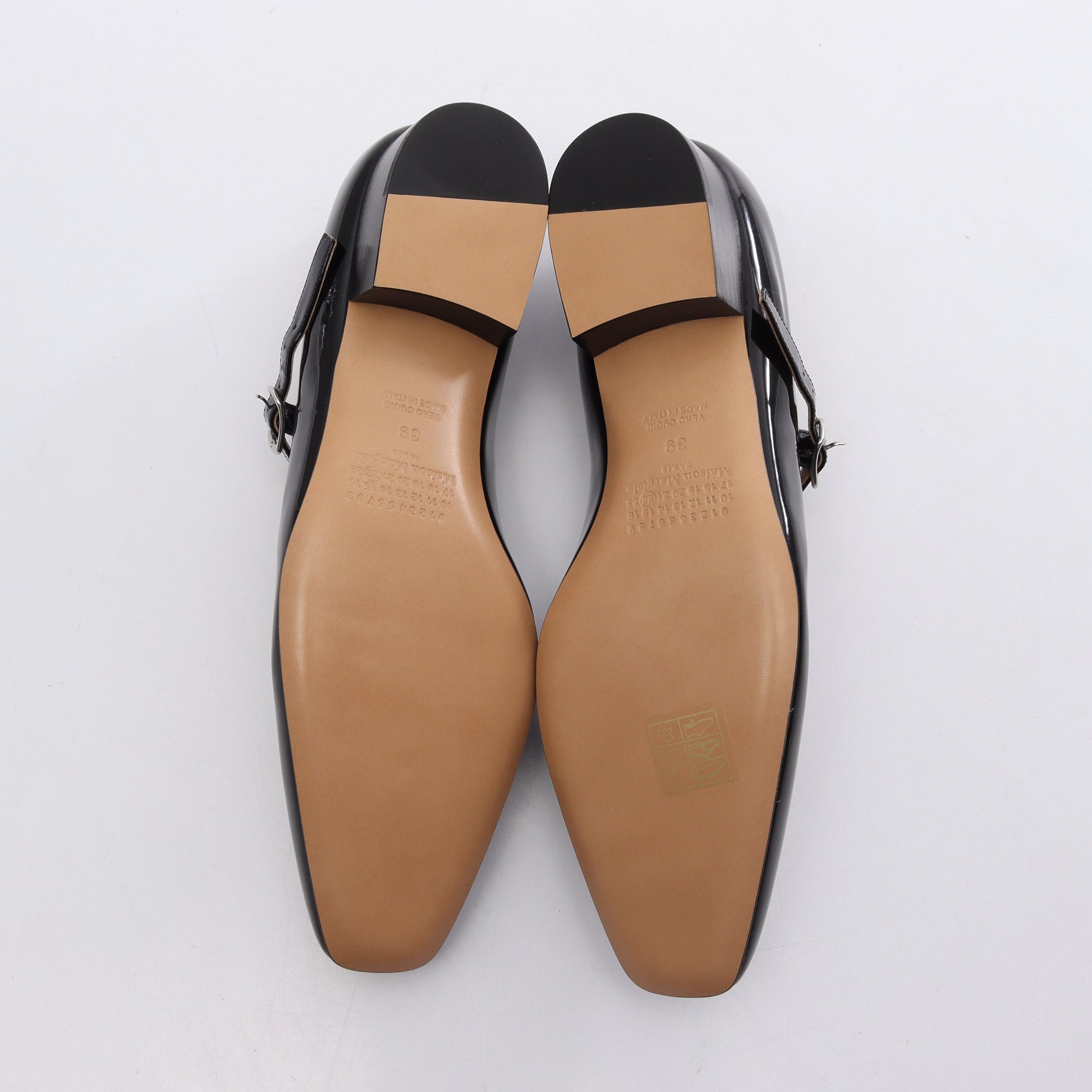 メリージェーン パンプス エナメルレザー ブラック メゾンマルジェラ シューズ Maison Margiela