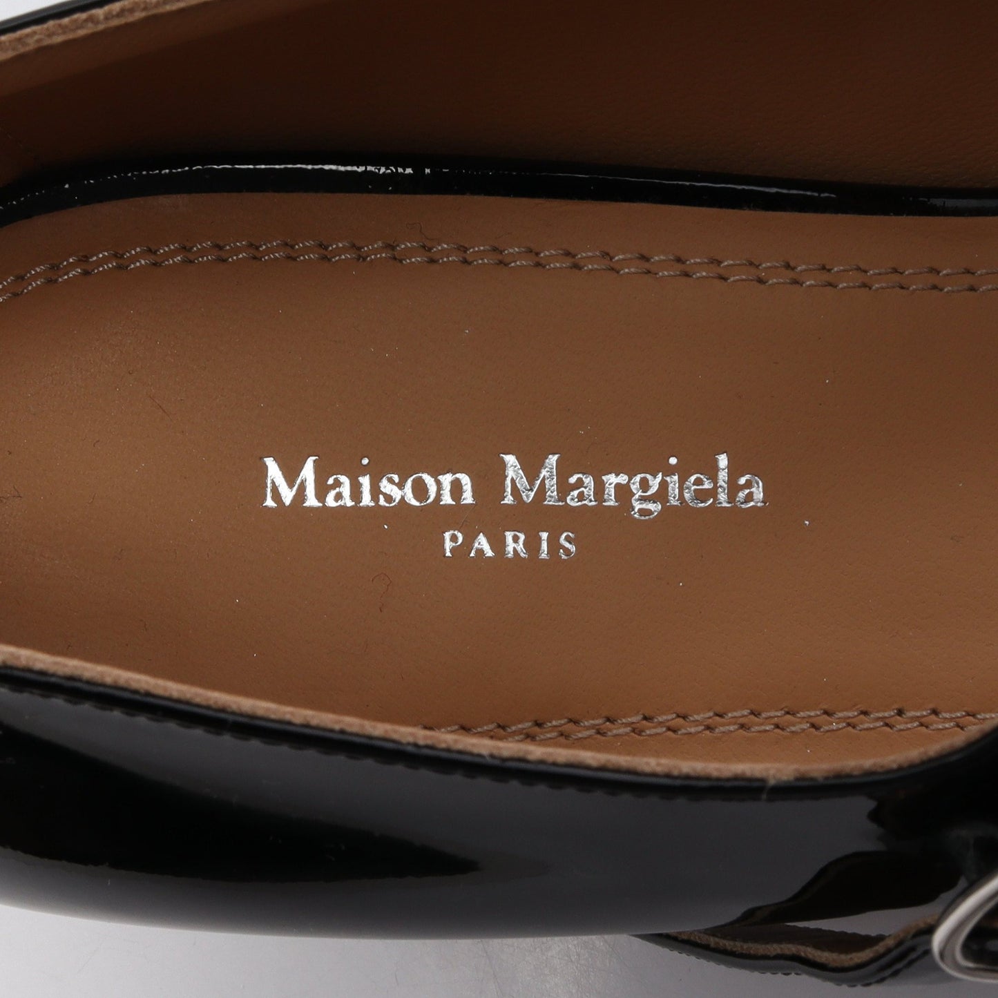 メリージェーン パンプス エナメルレザー ブラック メゾンマルジェラ シューズ Maison Margiela