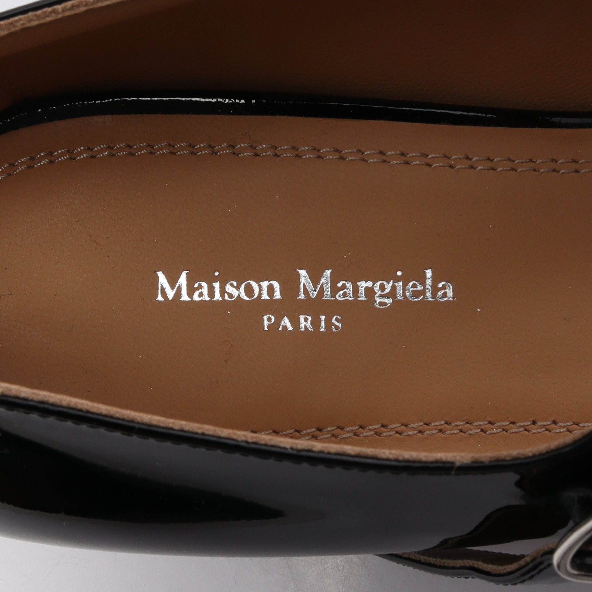 メリージェーン パンプス エナメルレザー ブラック メゾンマルジェラ シューズ Maison Margiela
