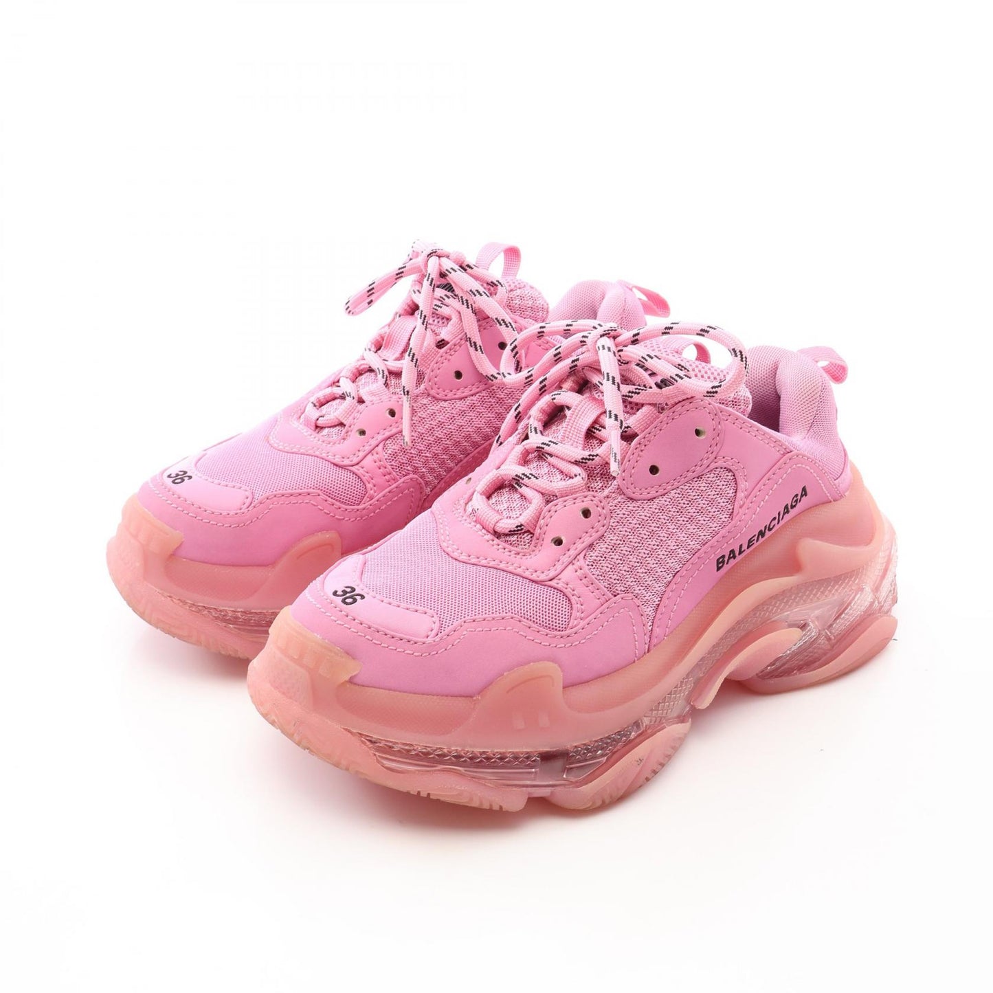 Triple S トリプルS メッシュ スニーカー ファブリック ピンク バレンシアガ