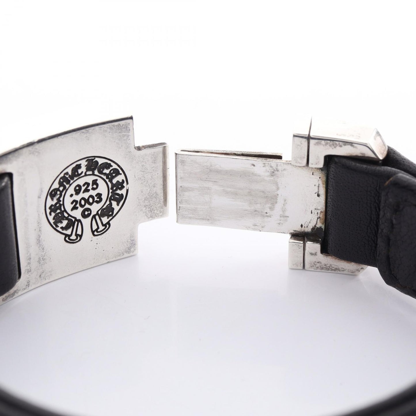 HARNESS CLASP ハーネスクラスプ ブレスレット SV925 レザー ブラック シルバー クロムハーツ