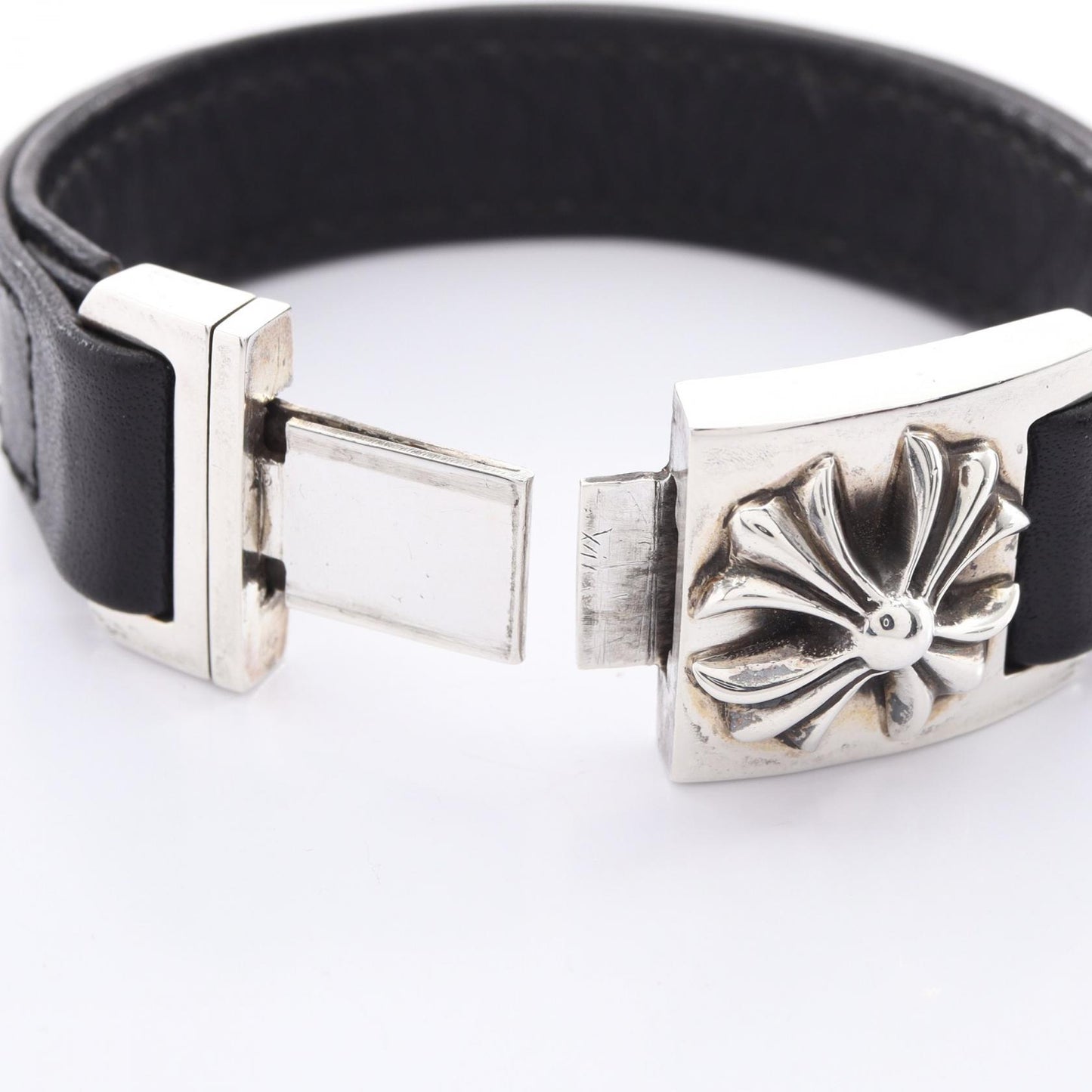 HARNESS CLASP ハーネスクラスプ ブレスレット SV925 レザー ブラック シルバー クロムハーツ