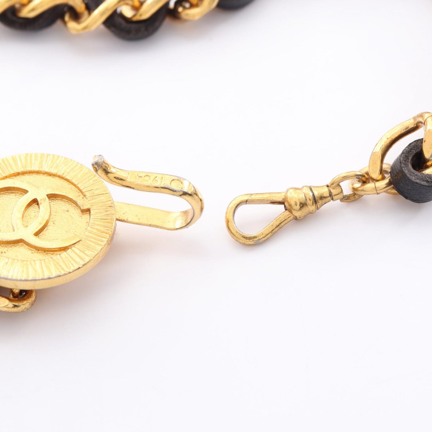 ココマーク チェーン ベルト GP レザー ブラック ゴールド ゴールド金具 シャネル 財布・小物 CHANEL