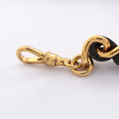 ココマーク チェーン ベルト GP レザー ブラック ゴールド ゴールド金具 シャネル 財布・小物 CHANEL