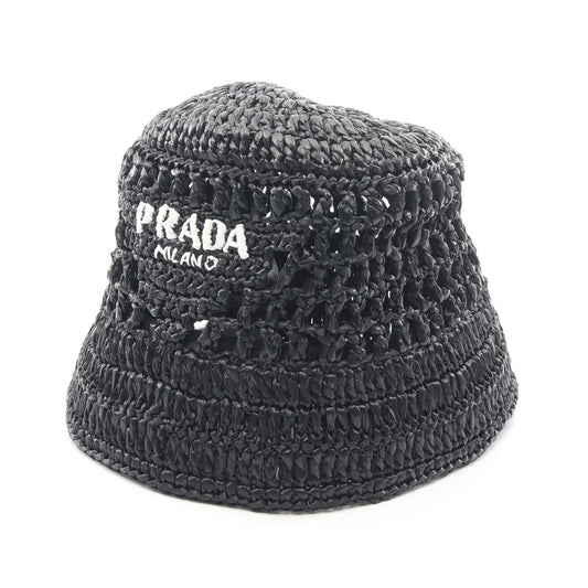 バケットハット 帽子 ビスコース ブラック プラダ 財布・小物 PRADA