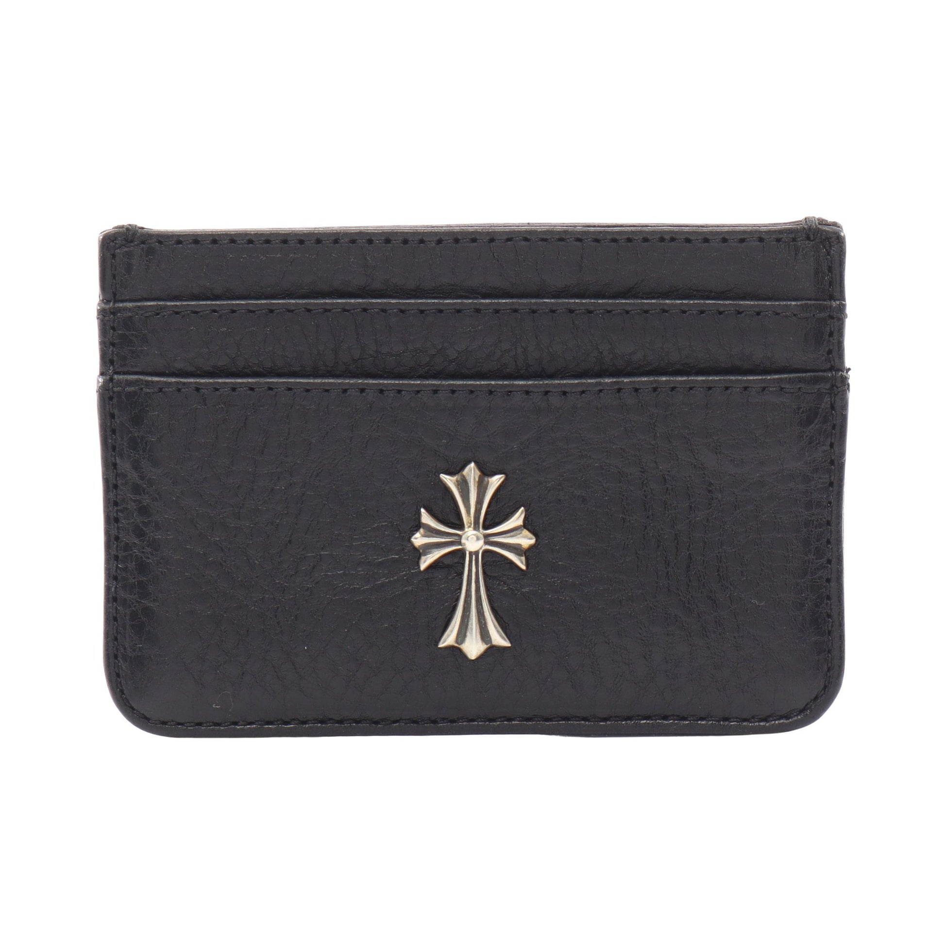 CHクロス カードケース レザー ブラック クロムハーツ 財布・小物 Chrome Hearts