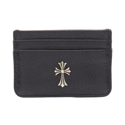 CHクロス カードケース レザー ブラック クロムハーツ 財布・小物 Chrome Hearts