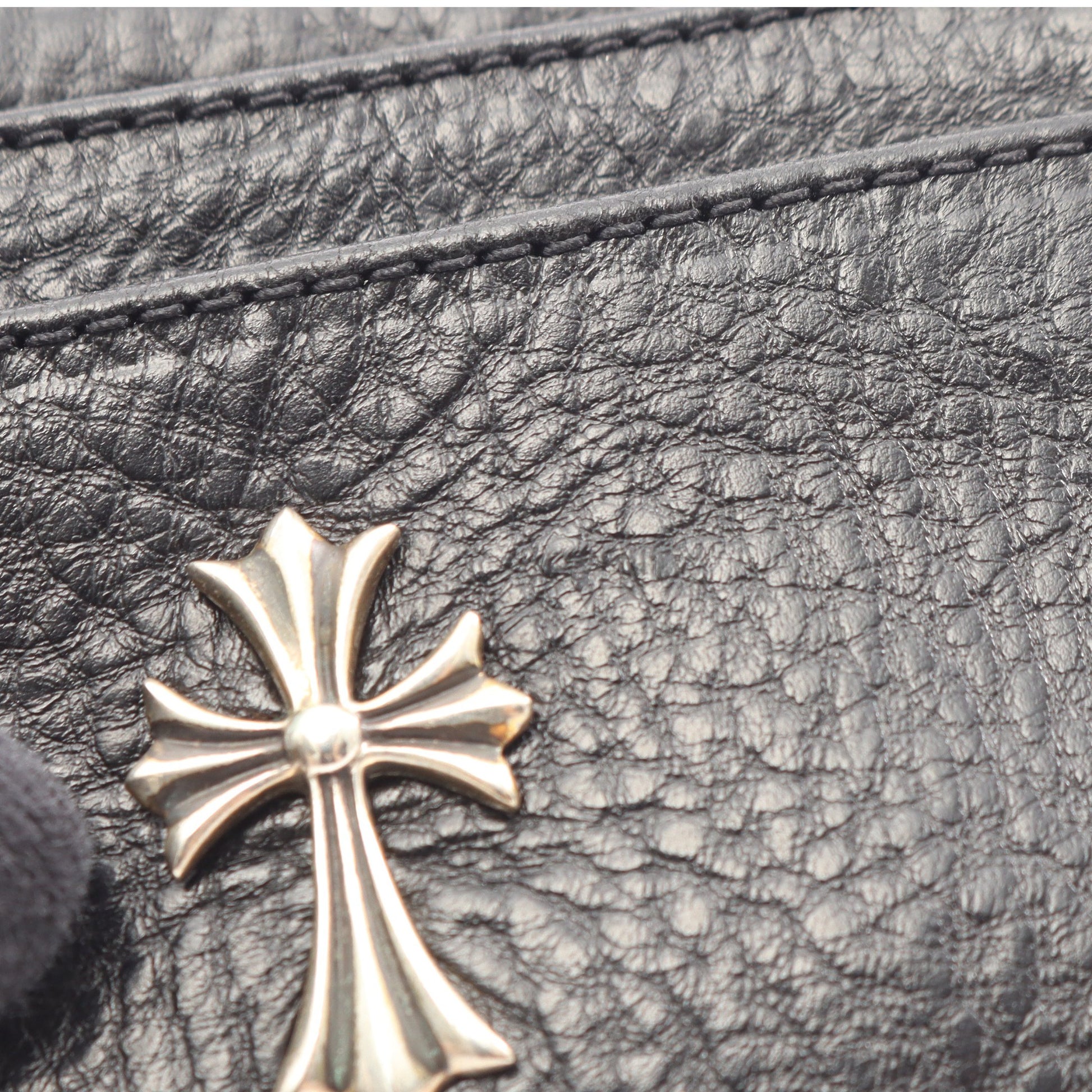 CHクロス カードケース レザー ブラック クロムハーツ 財布・小物 Chrome Hearts