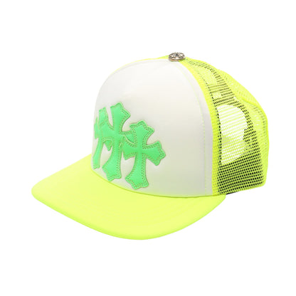 セメタリー CRS PATCH TRUCKER キャップ ファブリック イエローグリーン ホワイト クロムハーツ