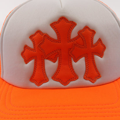 セメタリー CRS PATCH TRUCKER キャップ ホワイト オレンジ クロムハーツ