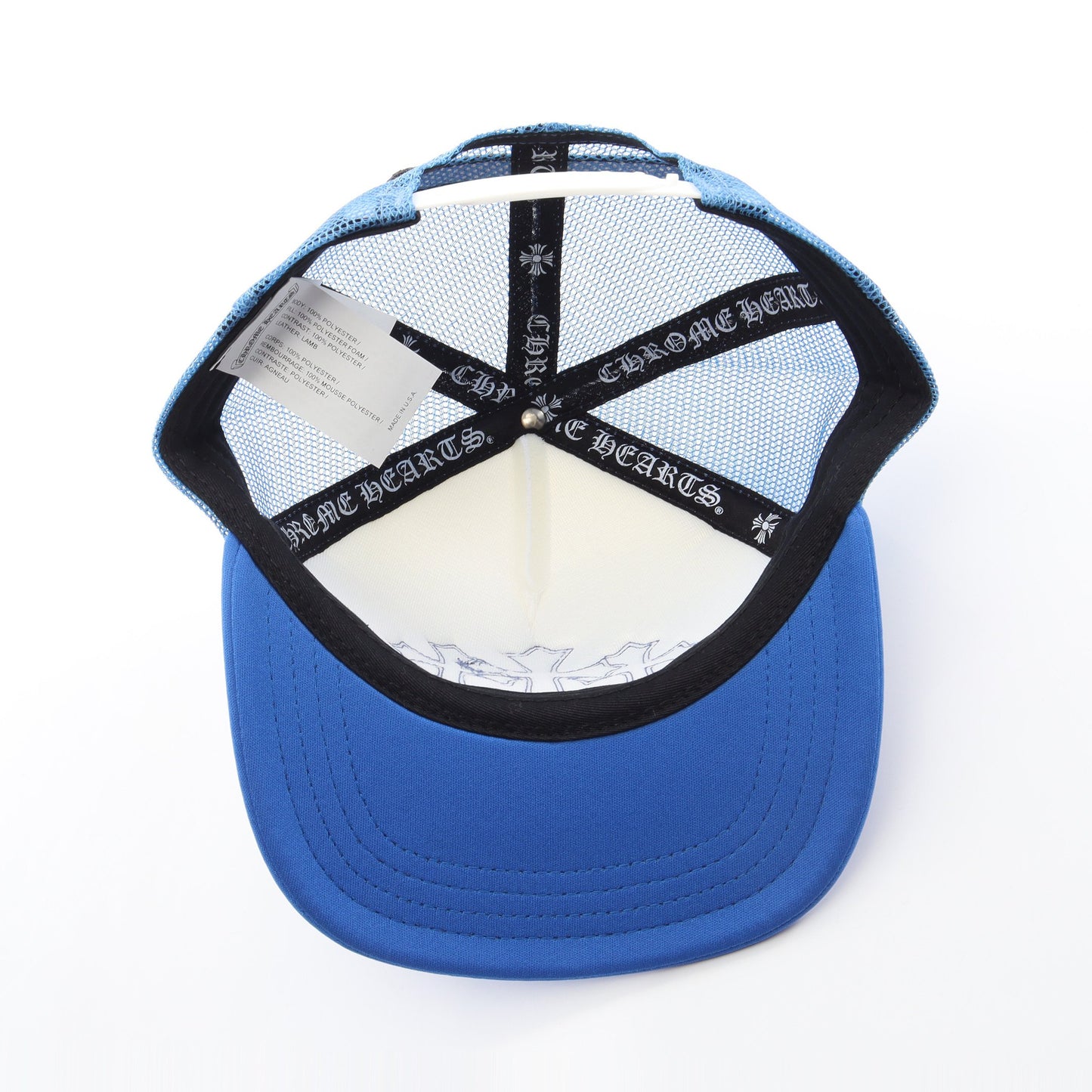 セメタリー CRS PATCH TRUCKER キャップ ブルー ホワイト クロムハーツ