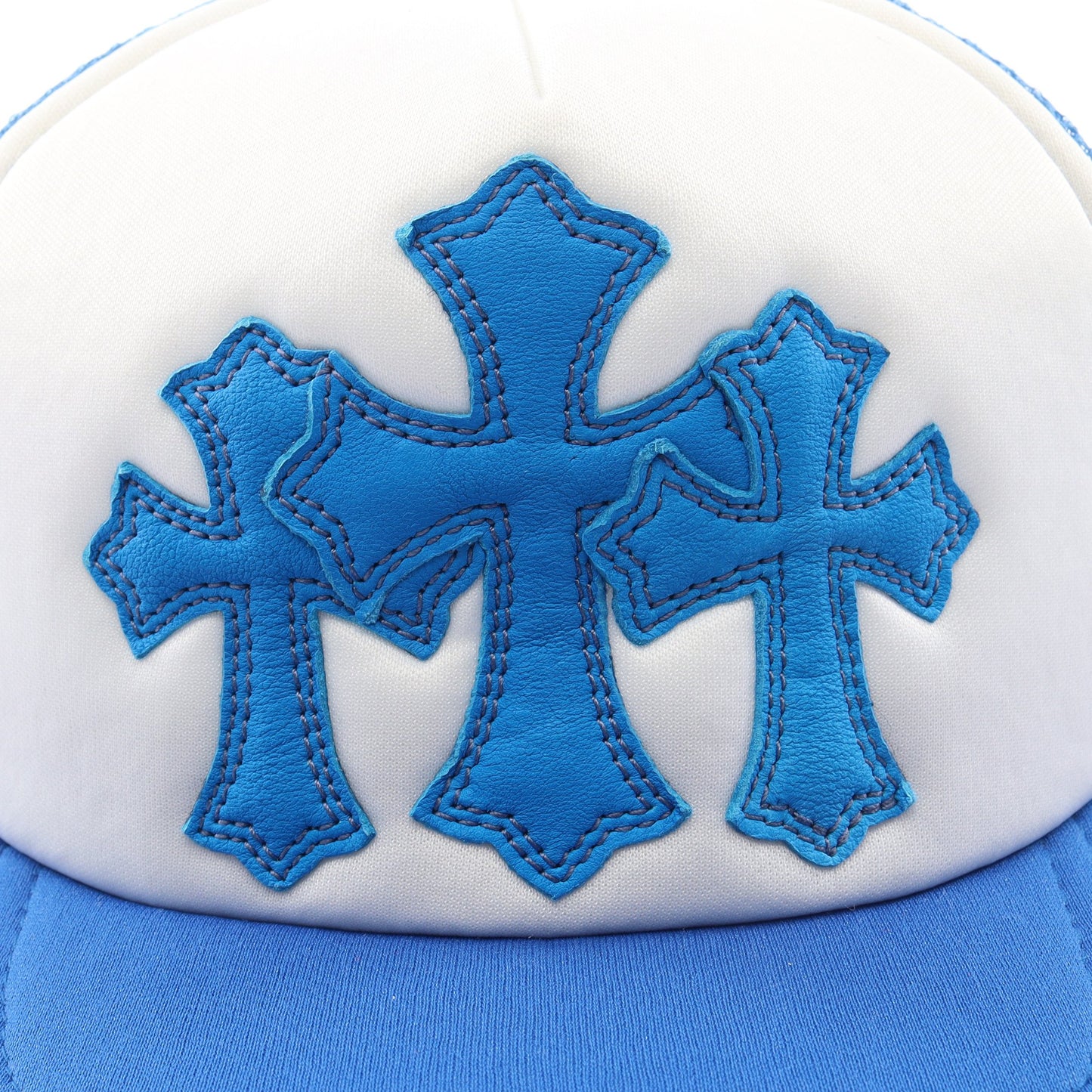 セメタリー CRS PATCH TRUCKER キャップ ブルー ホワイト クロムハーツ