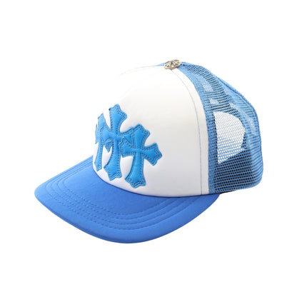 セメタリー CRS PATCH TRUCKER キャップ ブルー ホワイト クロムハーツ