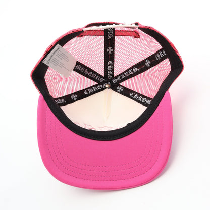 セメタリー CRS PATCH TRUCKER キャップ ファブリック ピンク ホワイト クロムハーツ