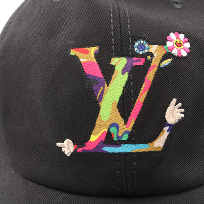 LV × TM スーパーフラット キャップ コットン ブラック マルチカラー ルイヴィトン
