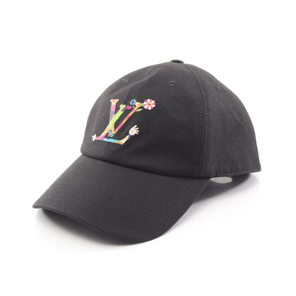 LV × TM スーパーフラット キャップ コットン ブラック マルチカラー ルイヴィトン