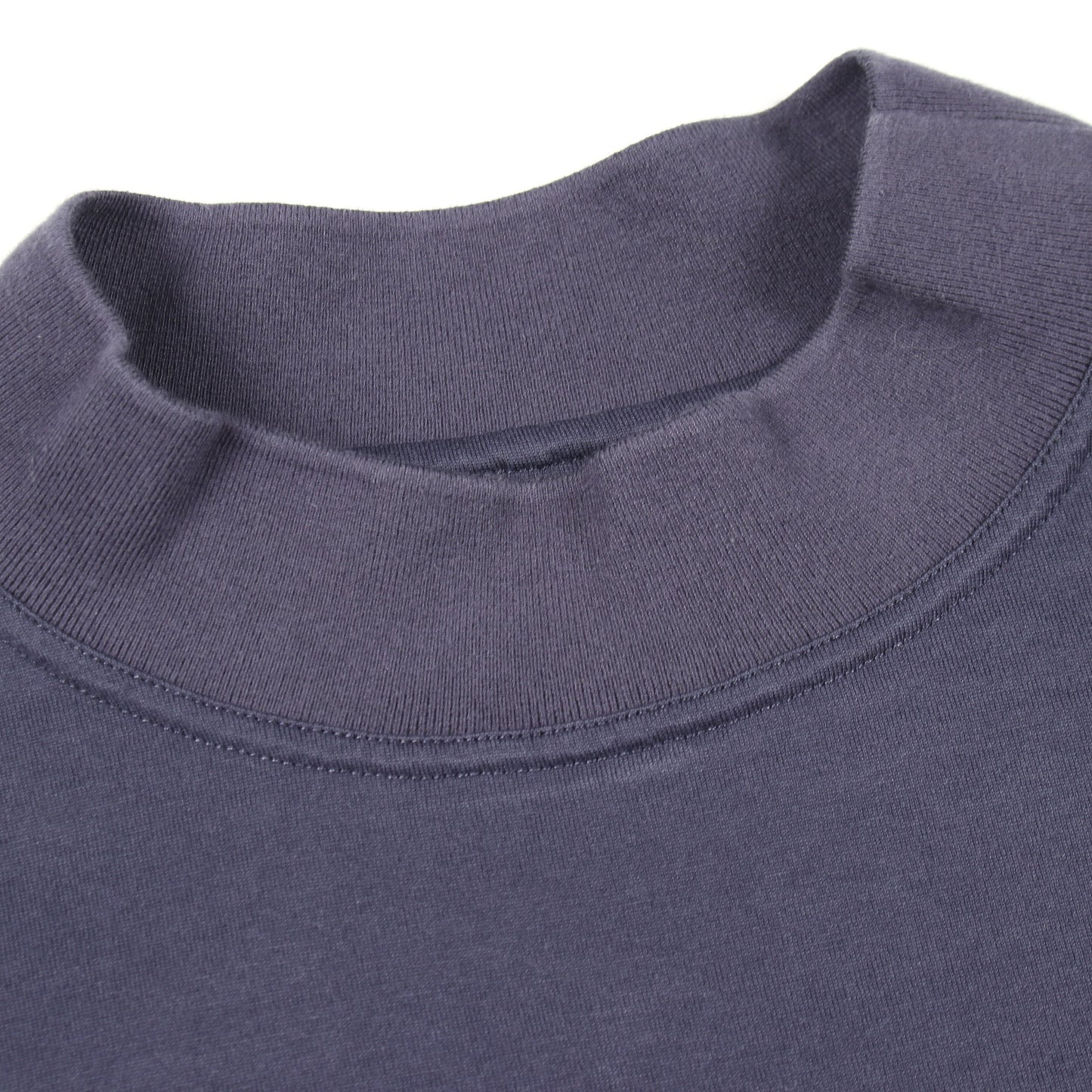 カノエ モックネック Tシャツ 半袖Tシャツ コットン ネイビー レッド エルメス