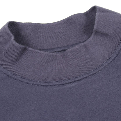 カノエ モックネック Tシャツ 半袖Tシャツ コットン ネイビー レッド エルメス