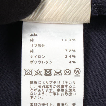 カノエ モックネック Tシャツ 半袖Tシャツ コットン ネイビー レッド エルメス
