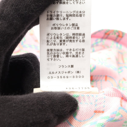 カノエ ポロシャツ フレンチスリーブ 総柄 ワンピース コットン ピンク マルチカラー エルメス
