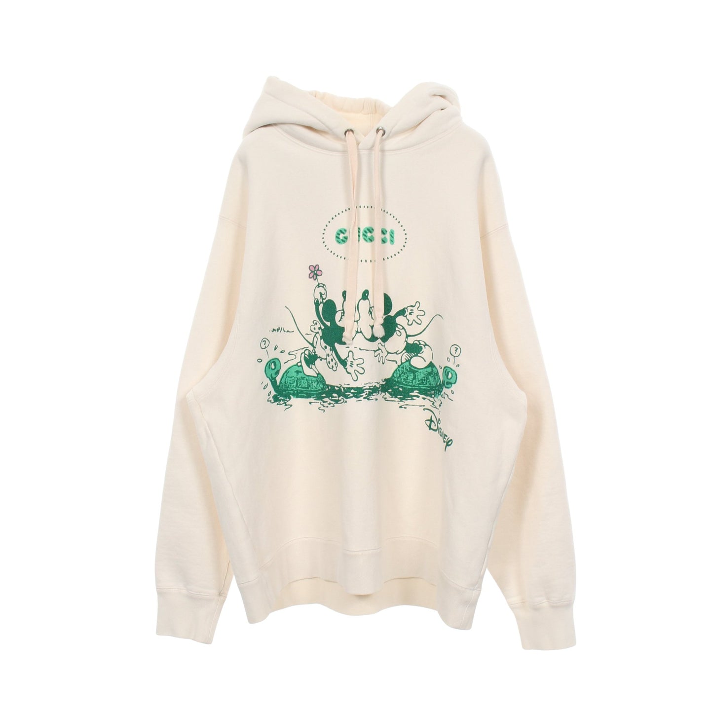 GUCCI × Disney プルオーバーパーカー コットン オフホワイト グリーン グッチ