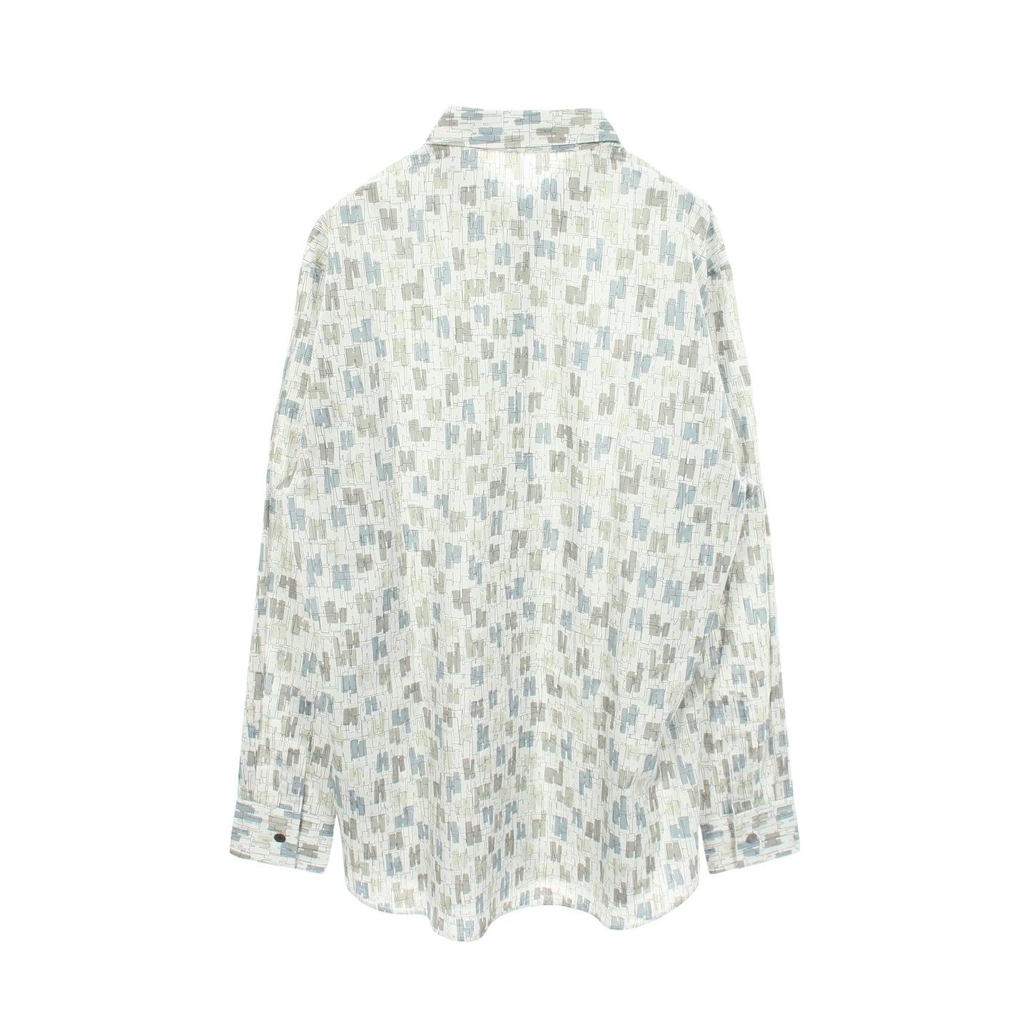 Coups de Goua'H 長袖 シャツ コットン ライトグレー マルチカラー エルメス