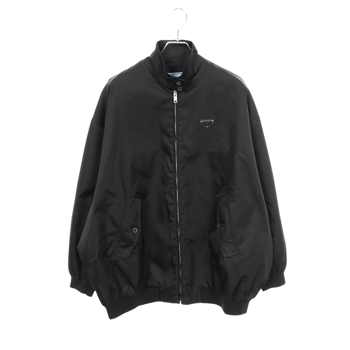 Re-Nylon トライアングルロゴ ブルゾン ジャケット ナイロン ブラック プラダ