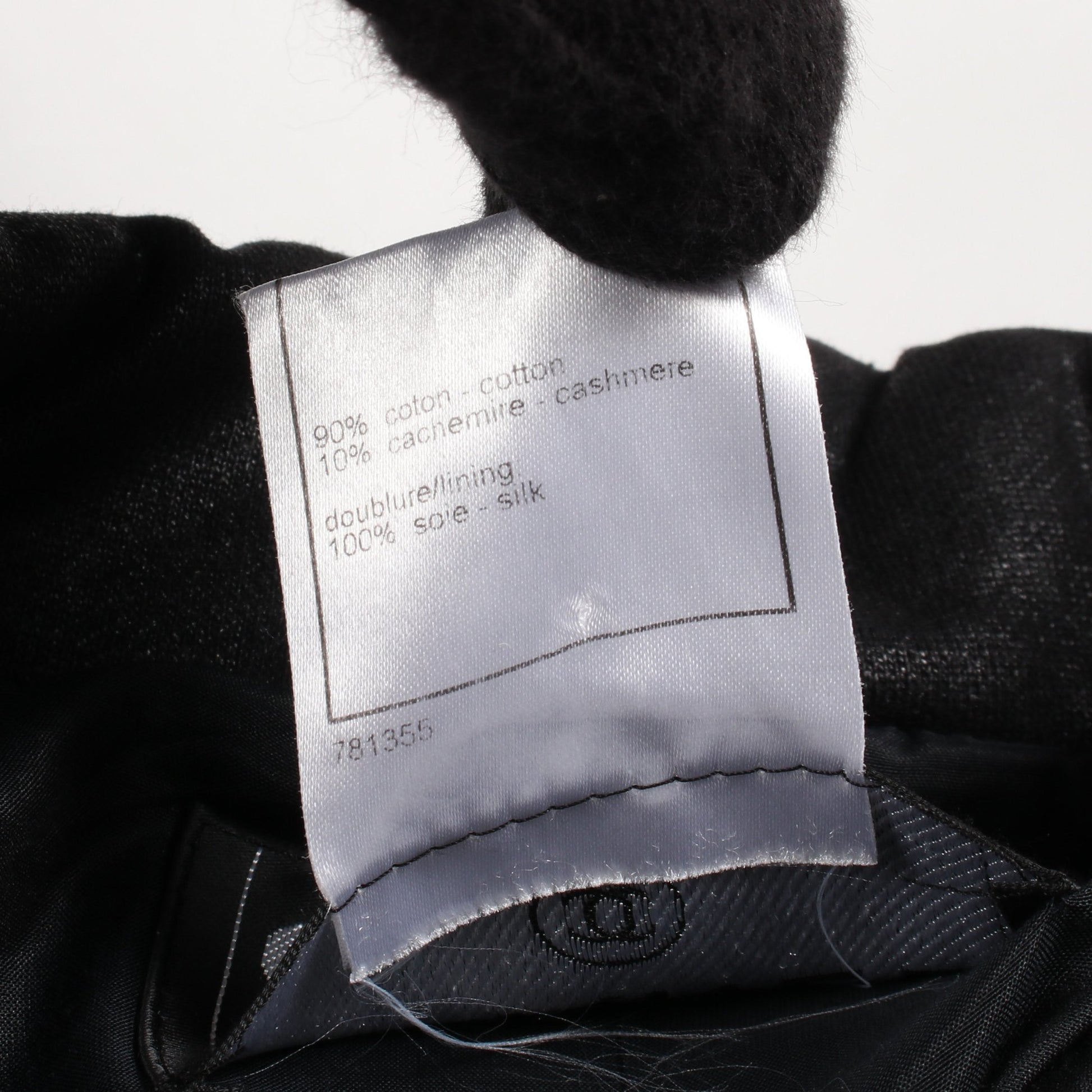 ココライン ジャケット コットン カシミヤ ブラック シャネル アウター CHANEL