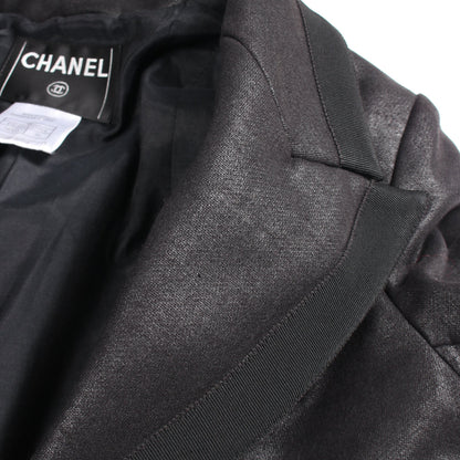 ココライン ジャケット コットン カシミヤ ブラック シャネル アウター CHANEL