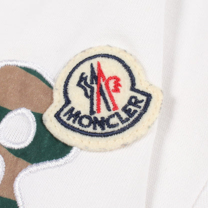 ロゴ刺繍 半袖Tシャツ コットン ホワイト モンクレール トップス MONCLER