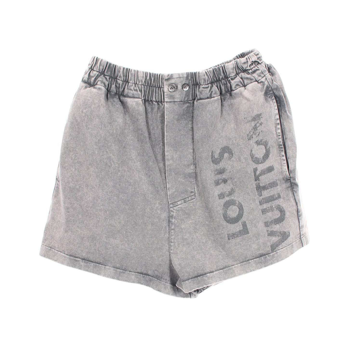 ロゴ ショート パンツ コットン グレー ルイヴィトン