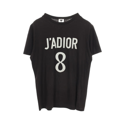 J'ADIOR 8 半袖Tシャツ コットン ブラック クリスチャンディオール
