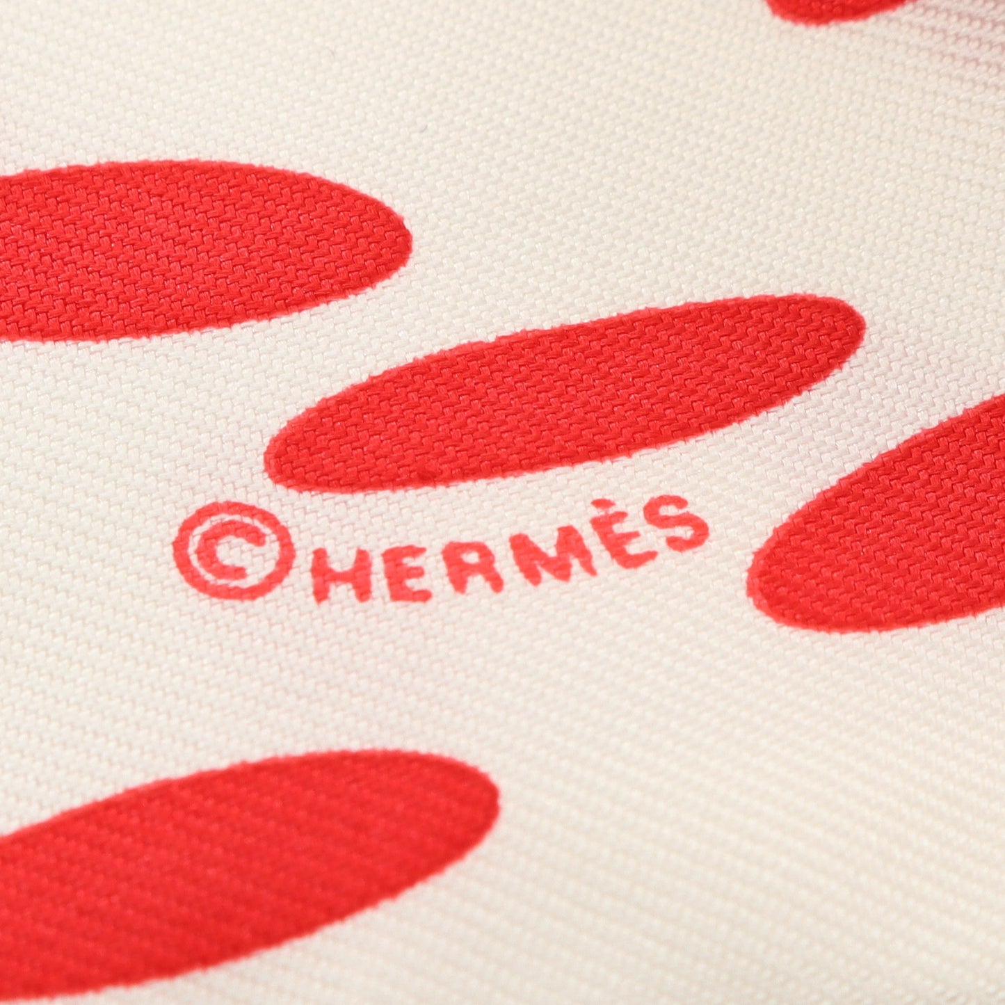 ツイリー HOLA FLAMENCA リボン スカーフ シルク ホワイト レッド エルメス