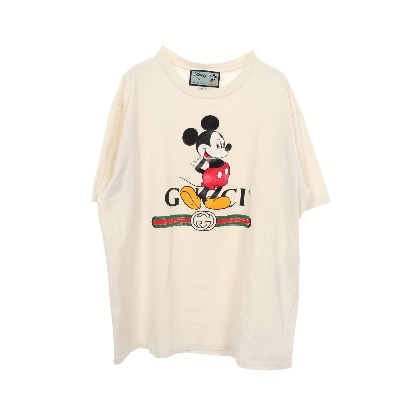 GUCCI × Disney ミッキーマウス 半袖Tシャツ コットン オフホワイト マルチカラー グッチ