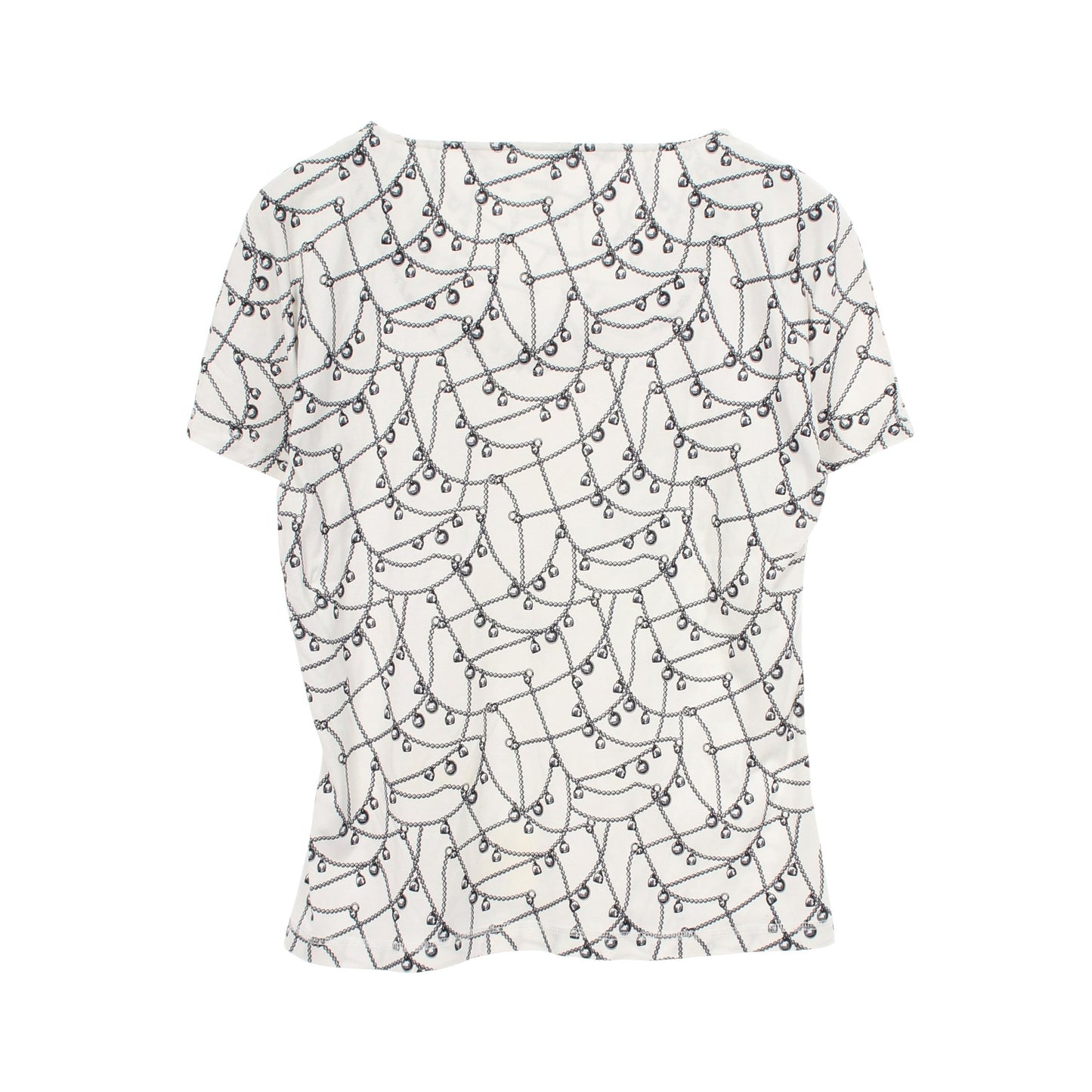 総柄 半袖Tシャツ コットン ホワイト エルメス トップス HERMES