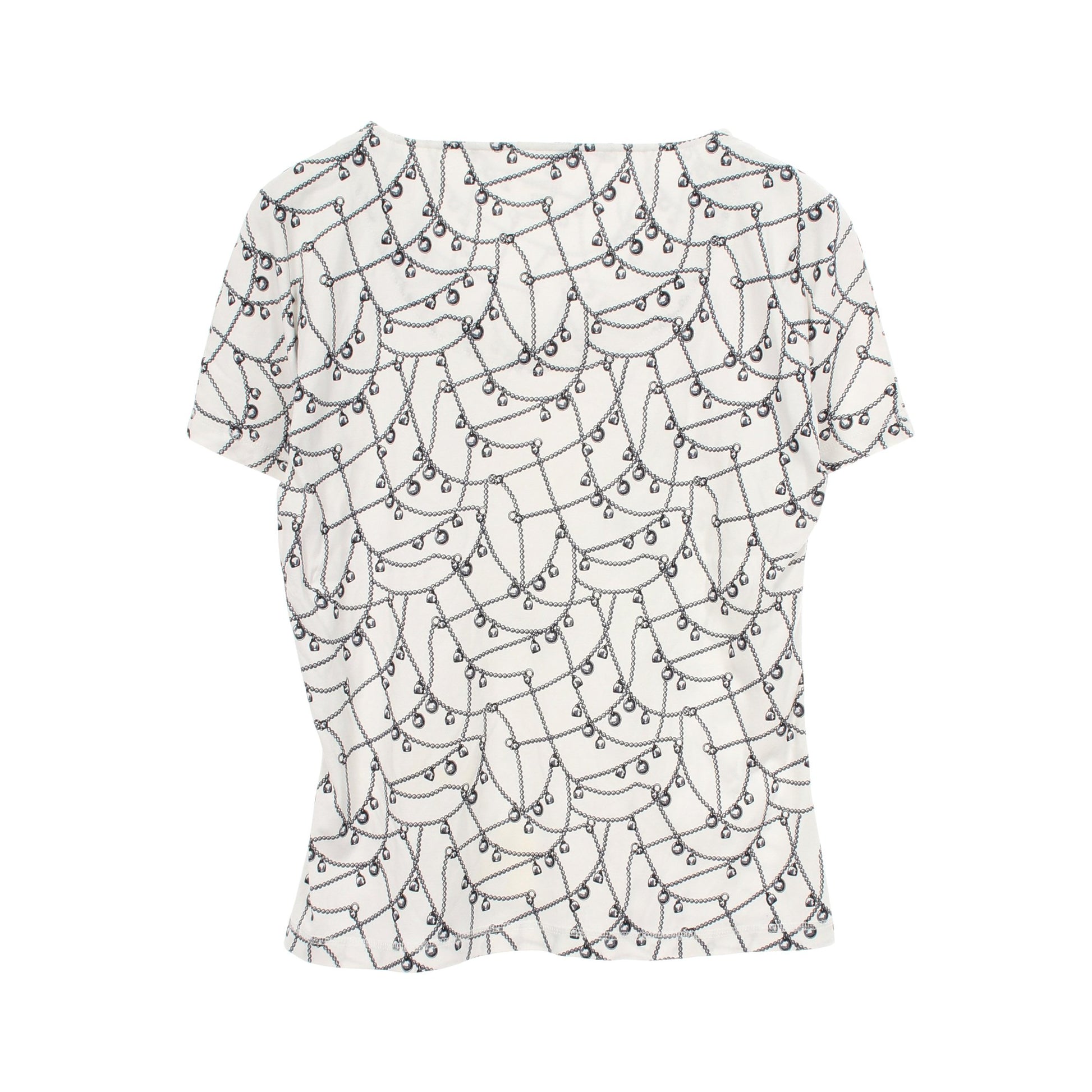 総柄 半袖Tシャツ コットン ホワイト エルメス トップス HERMES
