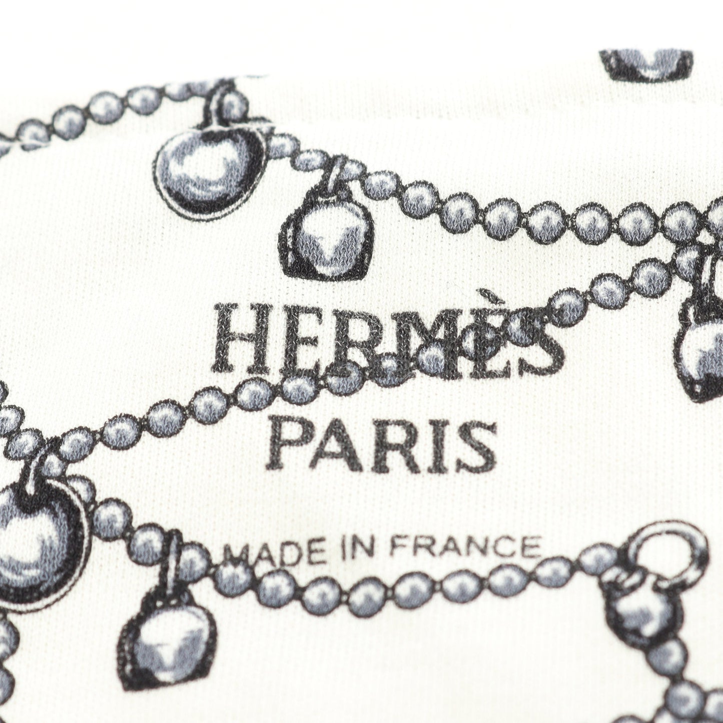 総柄 半袖Tシャツ コットン ホワイト エルメス トップス HERMES