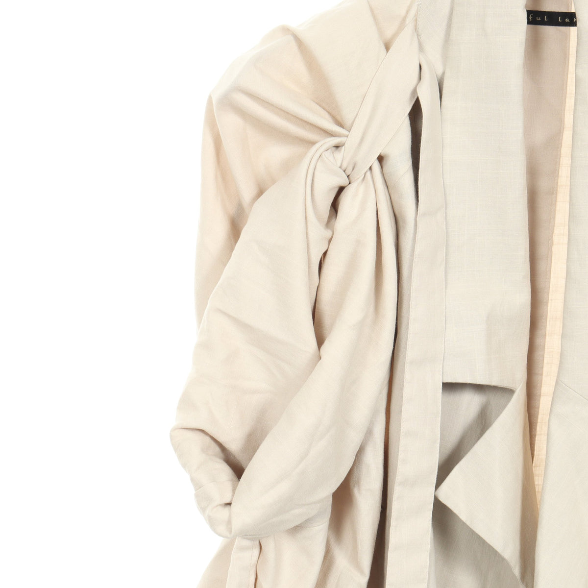 2WAY WIDE JACKET ジャケット コットン リヨセル リネン オフホワイト マイビューティフルランドレット