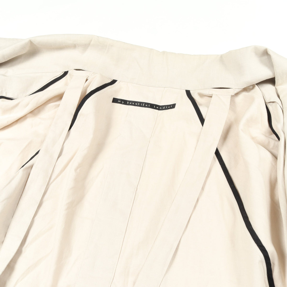 2WAY WIDE JACKET ジャケット コットン リヨセル リネン オフホワイト マイビューティフルランドレット