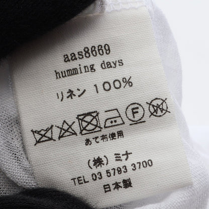 humming days 半袖Tシャツ リネン ホワイト ミナペルホネン トップス mina perhonen