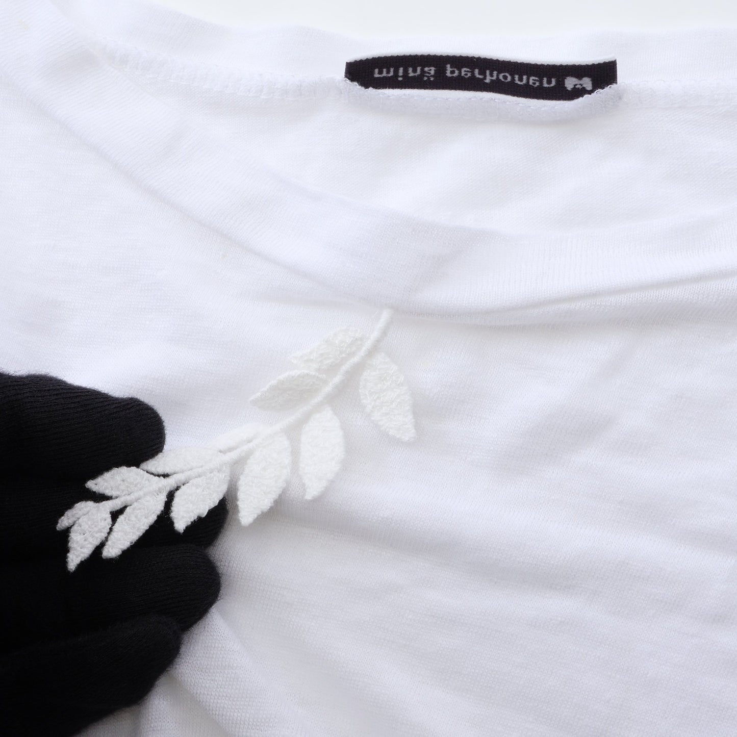 humming days 半袖Tシャツ リネン ホワイト ミナペルホネン トップス mina perhonen