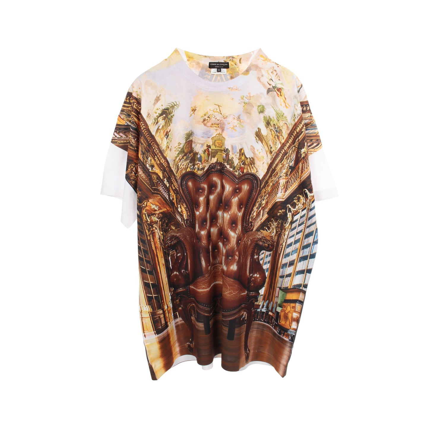 グラフィックプリント 半袖Tシャツ ブラウン マルチカラー コムデギャルソンオムプリュス
